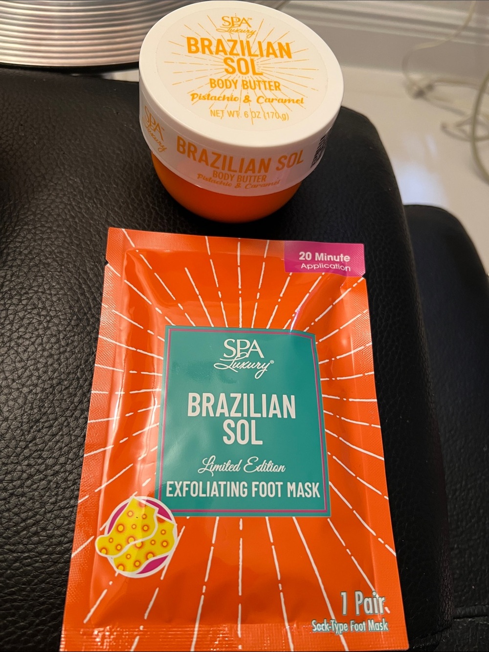 SPA LUXURY BRAZILIAN SOL DUO NWT BODY BUTTER & EXFOLIATING FOOT MASK - Picture 5 of 5